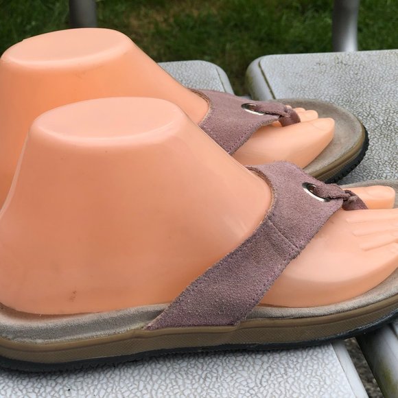 Simplybasic Women's Pink Suede Sandals Size 7 - Picture 5 of 11